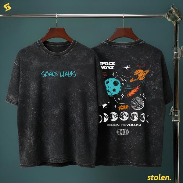 Sapce ways - Acid wash Dropshoulder tshirt